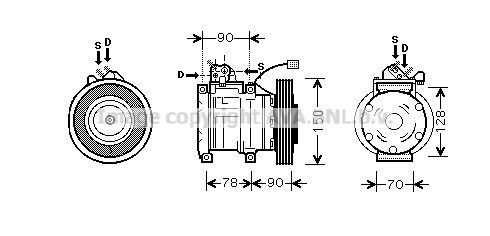 AVA QUALITY COOLING Компрессор, кондиционер HDK181